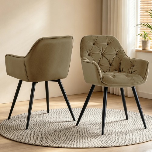Set velvet dining chairs - dining,