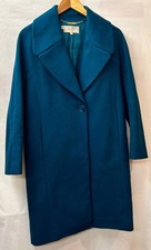 HOBBS London Ladies Blue Wool Mix Single Button Coat UK 10 - CG C51