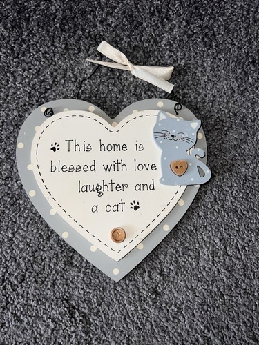 Wooden heart plaque - wooden,