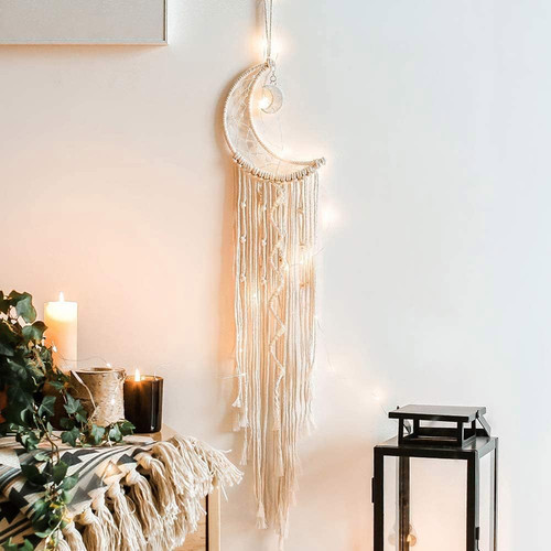 Macrame wall hanging with led - wall,