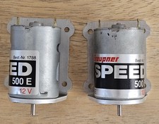 ( 1788 ) Graupner Speed 500E Motors x 2, Inc Alloy Mounts x 2, Brand New, Unused