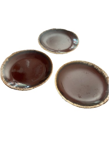Vtg mcm hull pottery - hull, brown