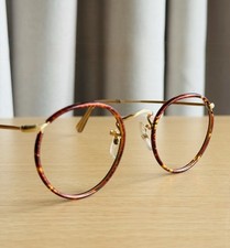 Vintage Old Algha Savile Row Gold VOLCANIC 20kt Gold Round Oval Beaufort Glasses