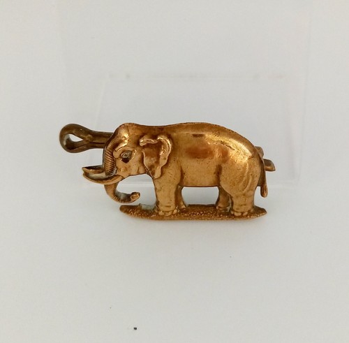 Elephant brass 5cms across - elephant,