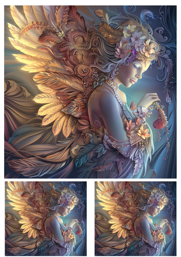 Rice paper decoupage - x,