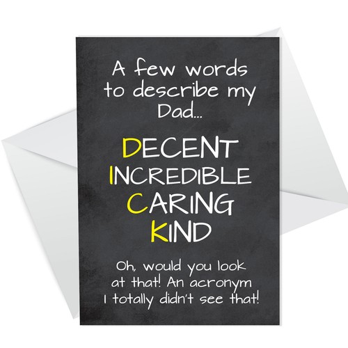 Funny birthday card for dad - card,