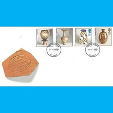 UK FDC Studio Pottery Commemorative Royal Mail First Day Cover Stamp, 13.10.1987