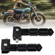 1Pair CNC Foldable Foot Pegs Footrests Universal For Motorcycle Bike Rear Pedals