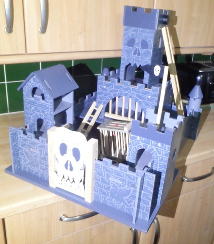 Toy van skull - skull, fortress