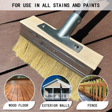 7 Decking Paint Brush with 60 Long Handle,Deck Stain Applicator for Wood Floor