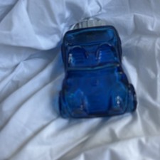 Vintage empty avon blue glass - vintage,