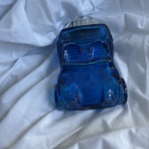 Vintage empty avon blue glass - vintage,