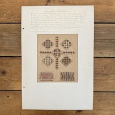 Vintage Hardanger Embroidery Sample