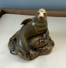 Vintage ceramic seal figure
