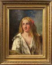 Antique Painting: Woman