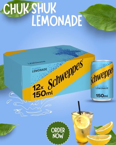 Schweppes lemonade mini cans - schweppes,