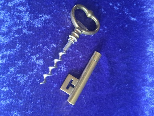 Vintage brass bottle - brass,