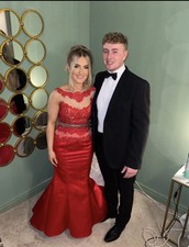Sherri Hill Red Dress Size 0 UK 4/6