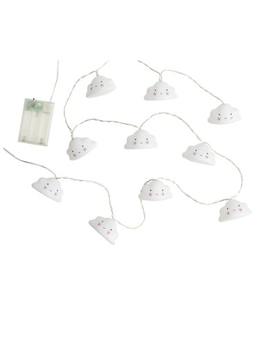 Cloud string lights battery - cloud,