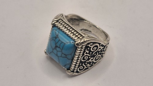 Men silver and turquoise - silver,