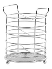 Utensil Holder Chrome Cutlery