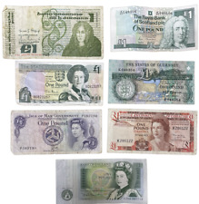 UNITED KINGDOM 7 BANKNOTE COLLECTION-CHANNEL ISLANDS, SCOTLAND, IRELAND, ENGLAND
