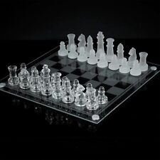Classic Glass Chess Set - Stylish 32-Piece Board Game, Unique Gift for Parties