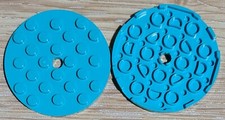 2 x GENUINE LEGO light blue