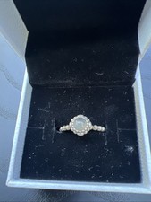 Genuine Pandora June Moonstone Size 50 Ring ALE S925