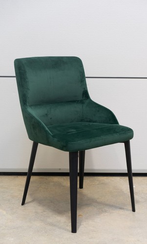 Green velvet dining - , chairs