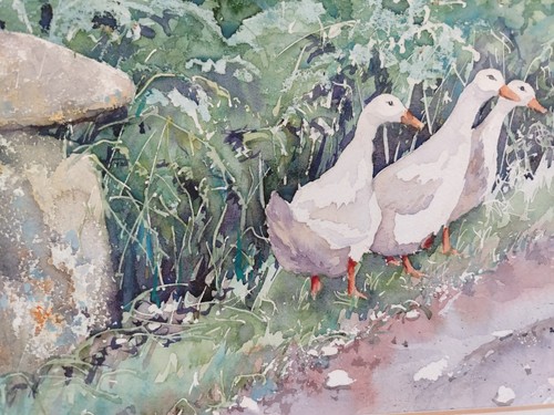 Country scene vintage water - scene,