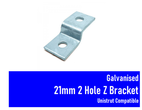 Galvanised hole bracket - z,