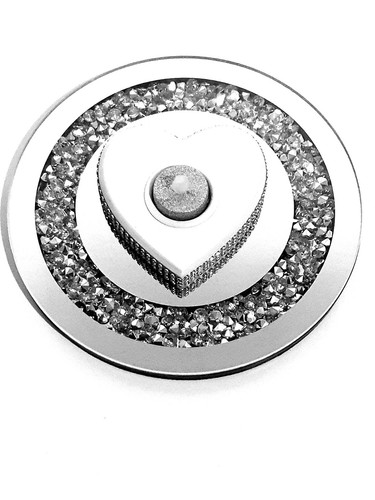 Crushed crystal silver round - crushed,