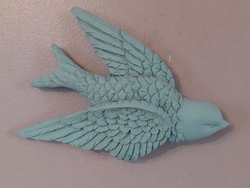 Blue ceramic swallow flying - ceramic,