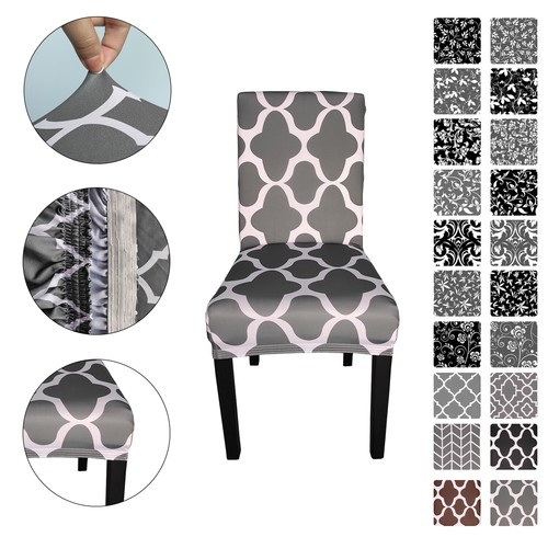 Printed stretch dining chair - printed,