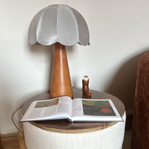 Wooden base table lamp - wooden,