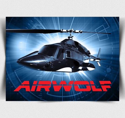 Airwolf 1984 metal - metal, wall