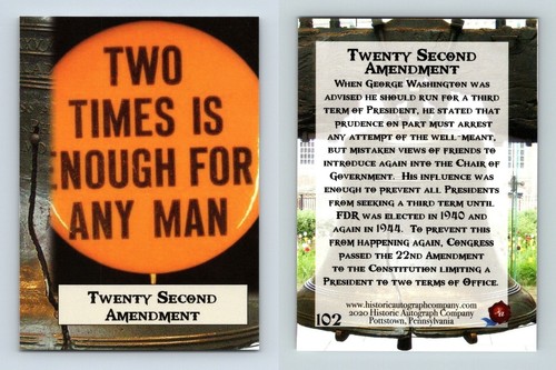 Twenty second amendment 102 - twenty, #102