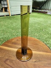 Vintage clear glass bud vase - vase, |
