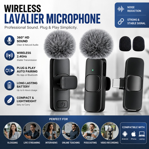 Wireless lavalier microphone - wireless,