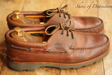 Timberland Tan Brown Leather Boat Deck Shoes Men's UK 12 M US 12.5 EU 46