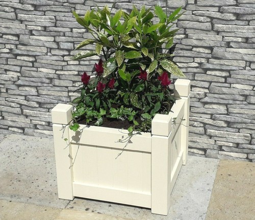 Handmade painted cream square - cream,