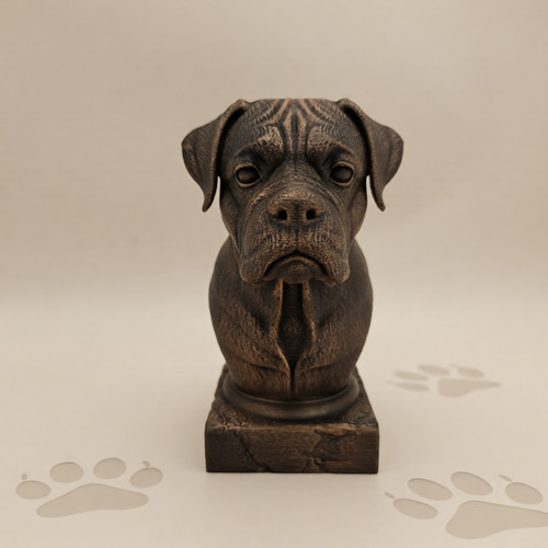 Boxer dog bust printed - 3d,
