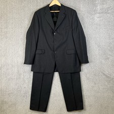 Holland & Sherry Suit Men Size UK 46 Grey Wool 2 Piece Bespoke Savile Row