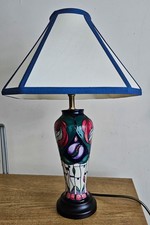 A Modern Moorcroft Tribute to Rene MacIntosh Lamp with shade