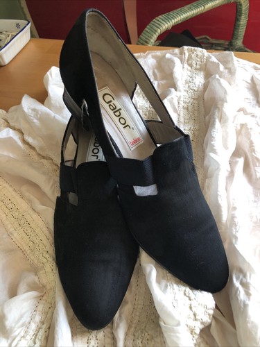 Vintage gabor black suede - vintage,