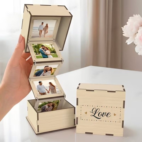 1pc wooden photo storage - photo,