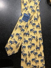 Hermes Silk Tie With Horse
