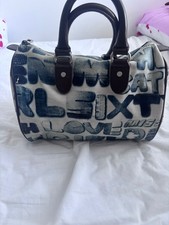 Miss Sixty vintage small duffle bag,denim print in blue