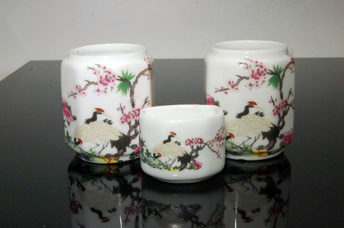 Large octagonal porcelain - ,